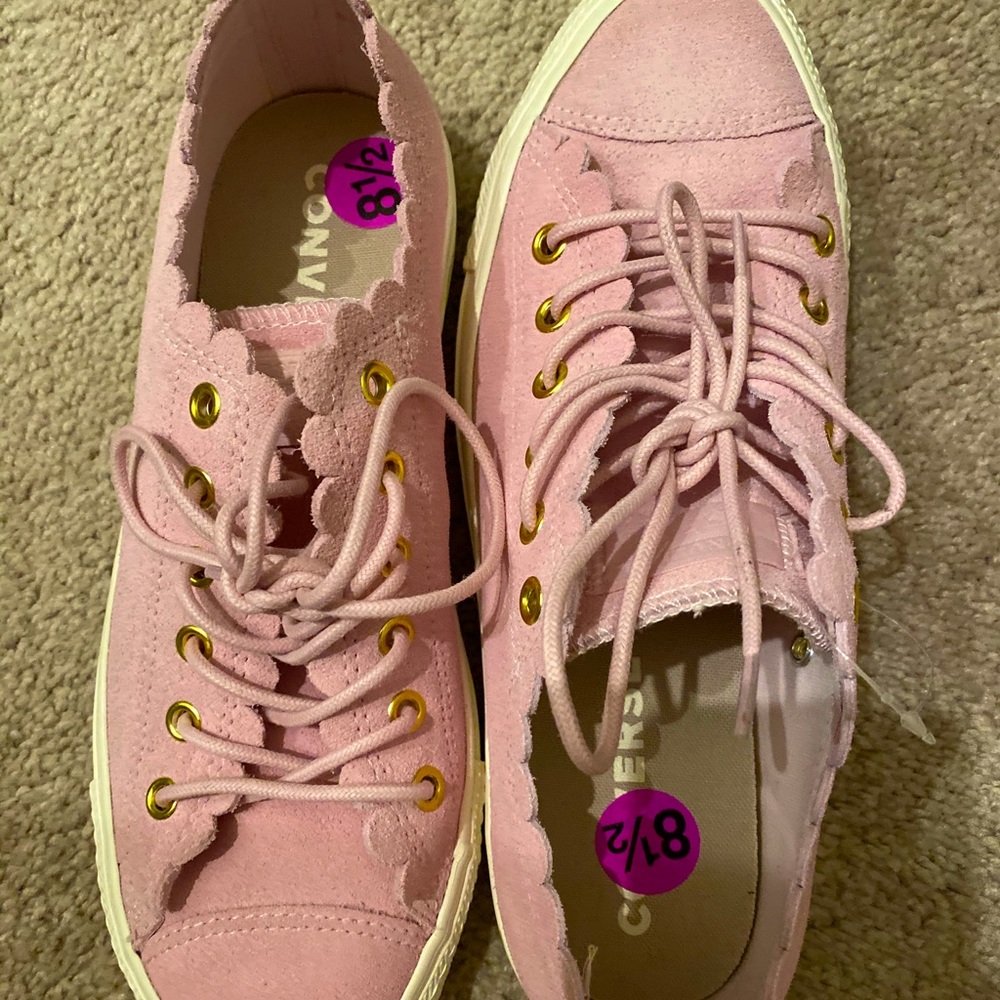 NWT Genuine Pink Suede Converse Sz 8.5 CUTE! 💕